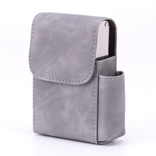 Load image into Gallery viewer, PU Leather + Stainless Steel Black Pocket Leather Tobacco Cigarette Card Holder