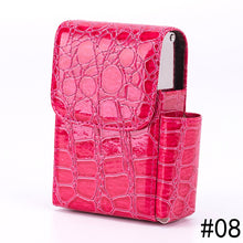 Load image into Gallery viewer, PU Leather + Stainless Steel Black Pocket Leather Tobacco Cigarette Card Holder