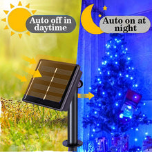 Load image into Gallery viewer, Waterproof 8 Modes Solar Powered Copper Wire String Lights Tree Christmas Decoration
