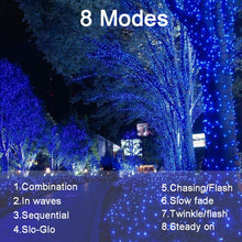 Load image into Gallery viewer, Waterproof 8 Modes Solar Powered Copper Wire String Lights Tree Christmas Decoration