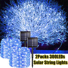 Load image into Gallery viewer, Waterproof 8 Modes Solar Powered Copper Wire String Lights Tree Christmas Decoration