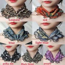 Load image into Gallery viewer, Women Fashion Accessories Pearl Lace Leopard Scarf