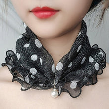 Load image into Gallery viewer, Women Fashion Accessories Pearl Lace Leopard Scarf