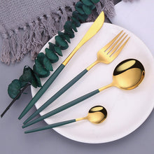 Load image into Gallery viewer, 30Pcs Full Tableware Multicolor Stainless Steel Cutlery Set