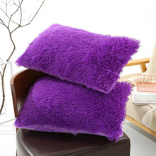 Load image into Gallery viewer, Faux Fur Soft Soild Decorative Pillowcase