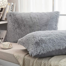 Load image into Gallery viewer, Faux Fur Soft Soild Decorative Pillowcase
