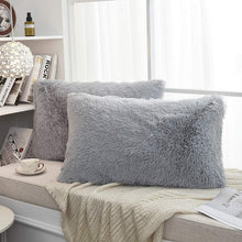 Load image into Gallery viewer, Faux Fur Soft Soild Decorative Pillowcase
