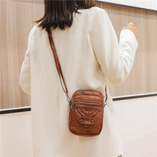 Load image into Gallery viewer, Ladies Retro Soft Leather Messenger Bag Rivet PU Shoulder Bag