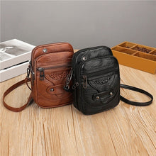 Load image into Gallery viewer, Ladies Retro Soft Leather Messenger Bag Rivet PU Shoulder Bag