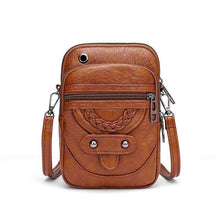 Load image into Gallery viewer, Ladies Retro Soft Leather Messenger Bag Rivet PU Shoulder Bag