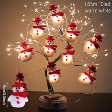 Load image into Gallery viewer, 10 LEDs 5.4ft Waterproof Christmas Snowman String Lights