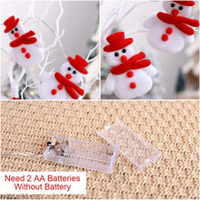 Load image into Gallery viewer, 10 LEDs 5.4ft Waterproof Christmas Snowman String Lights