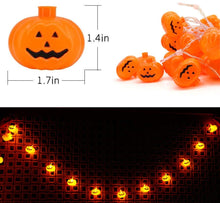 Load image into Gallery viewer, 3M 20Led Halloween Pumpkin Ghost Skeletons Bat Spider Led Light String Festival Lights