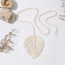 Load image into Gallery viewer, 2 Pack Leaf Macrame Curtain Tiebacks Braided