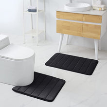Load image into Gallery viewer, U-Shaped Non Slip Memory Foam Contour Toilet Bath Rug