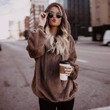 Load image into Gallery viewer, Women’s Plush Teddy Hoodie with Zipper