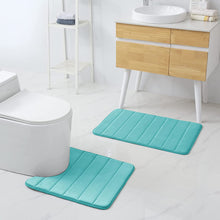 Load image into Gallery viewer, U-Shaped Non Slip Memory Foam Contour Toilet Bath Rug
