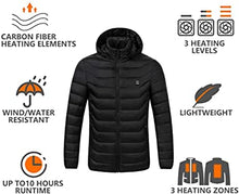 Load image into Gallery viewer, Upgraded USB Electric Heated Lightweight Rechargeable Heating Waistcoat Down Jacket Coat