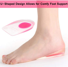 Load image into Gallery viewer, 2 Pairs Gel Heel Cups Shoe Inserts for Plantar Fasciitis