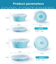 Load image into Gallery viewer, 500ML & 800ML Collapsible Silicone Food Storage Containers Sealed Lunch Boxes