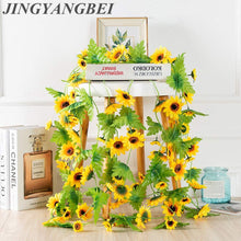 Load image into Gallery viewer, 20 LED Sunflower Garland Wreath Hanging String Lights