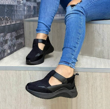 Load image into Gallery viewer, Women's Wedge Heel Round Toe CasualTrainers