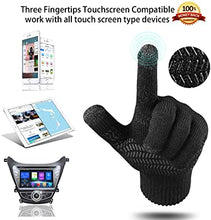 Load image into Gallery viewer, Winter Knit Beanie Hat Neck Warmer Scarf and Touch Screen Gloves Set 3 Pcs Fleece Lined Skull Cap for Men Women