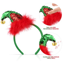 Load image into Gallery viewer, 3Pcs Christmas Headwear Headbands Bulk Elf Party Hats Christmas Tree Headband for Kids Adults