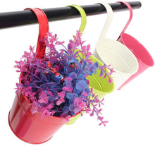 Load image into Gallery viewer, 10 Pack Flower Pots Hanging Pots Balcony Garden Plant Hook Iron Planter