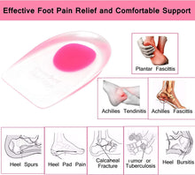 Load image into Gallery viewer, 2 Pairs Gel Heel Cups Shoe Inserts for Plantar Fasciitis