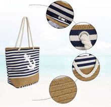 Load image into Gallery viewer, Women Summer Canvas Beach Bag Travel Tote Bag