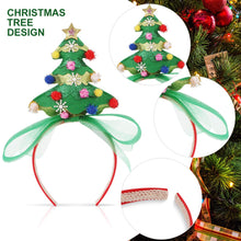 Load image into Gallery viewer, 3Pcs Christmas Headwear Headbands Bulk Elf Party Hats Christmas Tree Headband for Kids Adults