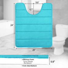 Load image into Gallery viewer, U-Shaped Non Slip Memory Foam Contour Toilet Bath Rug
