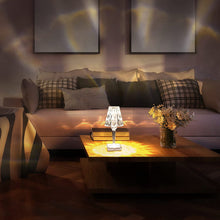 Load image into Gallery viewer, USB Rechargeable Crystal Table Lamp with 3-way Dimmable Light