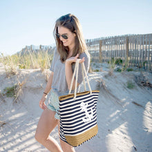 Load image into Gallery viewer, Women Summer Canvas Beach Bag Travel Tote Bag