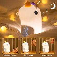 Load image into Gallery viewer, Cute Unicorn Night Light Alarm Clock