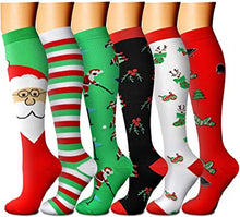 Load image into Gallery viewer, 6 Pair Compression Socks for Women & Men