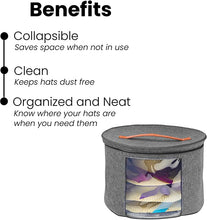 Load image into Gallery viewer, Hat Storage Bucket with Window Home Storage Organizer