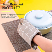 Load image into Gallery viewer, 4 Pack PVC Heat Resistant Stain Resistant Non-Slip Placemats Table Mats