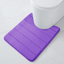 Load image into Gallery viewer, U-Shaped Non Slip Memory Foam Contour Toilet Bath Rug