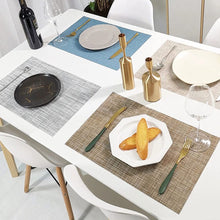 Load image into Gallery viewer, 4 Pack PVC Heat Resistant Stain Resistant Non-Slip Placemats Table Mats