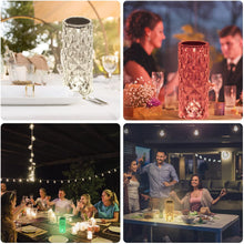 Load image into Gallery viewer, Crystal Lamp 16 Color Changing RGB Touch Lamp USB Romantic LED Rose Diamond Table Lamps
