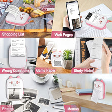 Load image into Gallery viewer, Portable Mini Printer Pocket Inkless Thermal Printer