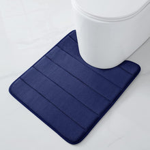 Load image into Gallery viewer, U-Shaped Non Slip Memory Foam Contour Toilet Bath Rug