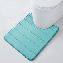 Load image into Gallery viewer, U-Shaped Non Slip Memory Foam Contour Toilet Bath Rug