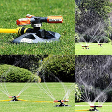 Load image into Gallery viewer, Adjustable 360 Degree 3-arm Rotating Sprinklers Grass Lawn Automatic Watering Nozzles