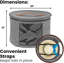 Load image into Gallery viewer, Hat Storage Bucket with Window Home Storage Organizer