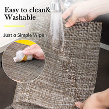 Load image into Gallery viewer, 4 Pack PVC Heat Resistant Stain Resistant Non-Slip Placemats Table Mats