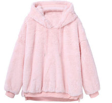Load image into Gallery viewer, Thick Warm Plush Hoodies Womens Long Sleeve Outwear Coat With Hood