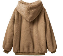 Load image into Gallery viewer, Thick Warm Plush Hoodies Womens Long Sleeve Outwear Coat With Hood